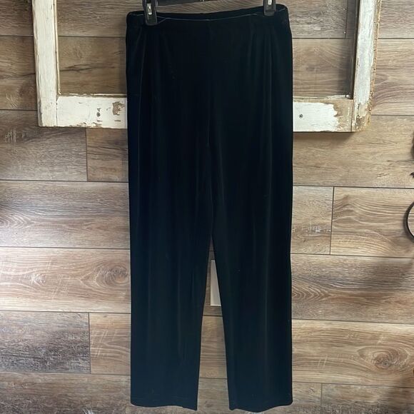 Ladies Black Velvet Pants, Size Small, Black - Picture 1 of 5